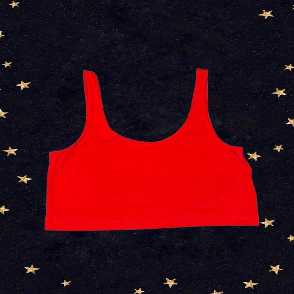 Red H&M divided bralette/tank